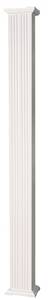 Main 2 - SQUARE ALUMINUM COLUMN 6" x 10' WHITE FLUTED   -