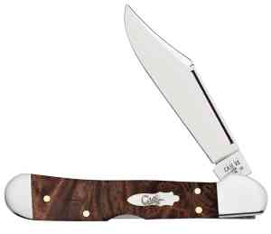 CASE MINI COPPERLOCK BROWN MAPLE BURL WOOD 1-BLADE - A.W. Graham Lumber LLC