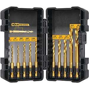 DEWALT DD5160 BIT SET 1/4" SHANK
INCLUDES 2) each: 1/8", 9/64",
5/32", 11/64", 3/16", 7/32",
1/4", 5/16", 3/8" AND CASE.
*PROMO PRICE LIMITED TO STOCK ON
HAND ONLY* - A.W. Graham Lumber LLC