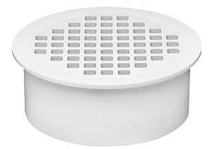 PVC FLOOR DRAIN 4-1/2" SNAP-IN WHITE PVC - A.W. Graham Lumber LLC