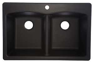 FRANKE 33" X 22" DOUBLE BOWL KITCHEN SINK ONYX GRANITE - A.W. Graham Lumber LLC