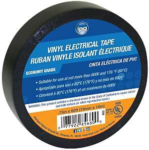 IPG #602 BLACK ELECTRICAL TAPE
3/4" X 60' PVC BACKING
UPC: 077922856800 - A.W. Graham Lumber LLC