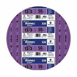 12/3 NM-B 50' ELECTRIC WIRE PURPLE - A.W. Graham Lumber LLC
