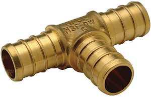 PEX TEE 1/2" BRASS BARB - A.W. Graham Lumber LLC