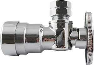 PEX STOP VALVE 1/2" x 3/8" COMPRESSION ANGLED - A.W. Graham Lumber LLC