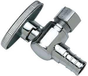 PEX STOP VALVE 1/2 x 3/8" QUARTER TURN ANGLE  - A.W. Graham Lumber LLC