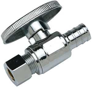 PEX STOP VALVE 1/2" x 3/8 QUARTER TURN STRAIGHT - A.W. Graham Lumber LLC