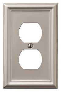 AMERELLE OUTLET WALL PLATE BRUSHED NICKEL - A.W. Graham Lumber LLC