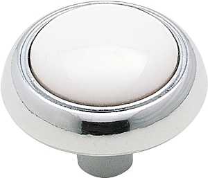 AMEROCK 1-3/16"
WHITE/POLISHEDCHROME CABINET
KNOB - A.W. Graham Lumber LLC