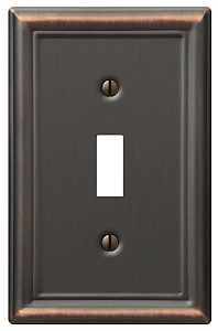 AMERELLE SINGLE TOGGLE WALL PLATE STEEL AGED BRONZE - A.W. Graham Lumber LLC
