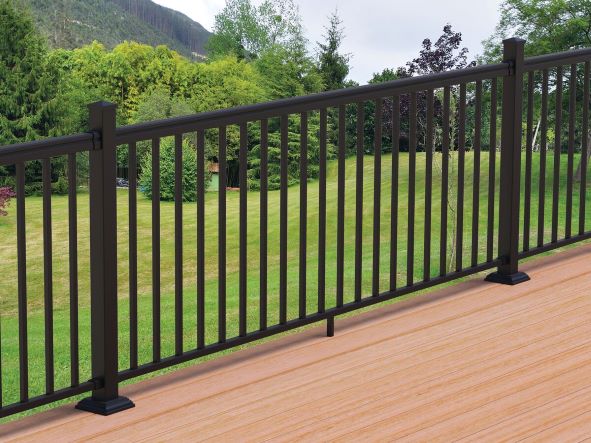 Main 2 - ALUMINUM RAILING KIT 8' x 36" MATTE BLACK -