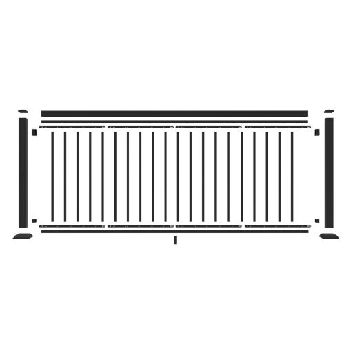 Main 3 - ALUMINUM RAILING KIT 8' x 36" MATTE BLACK -