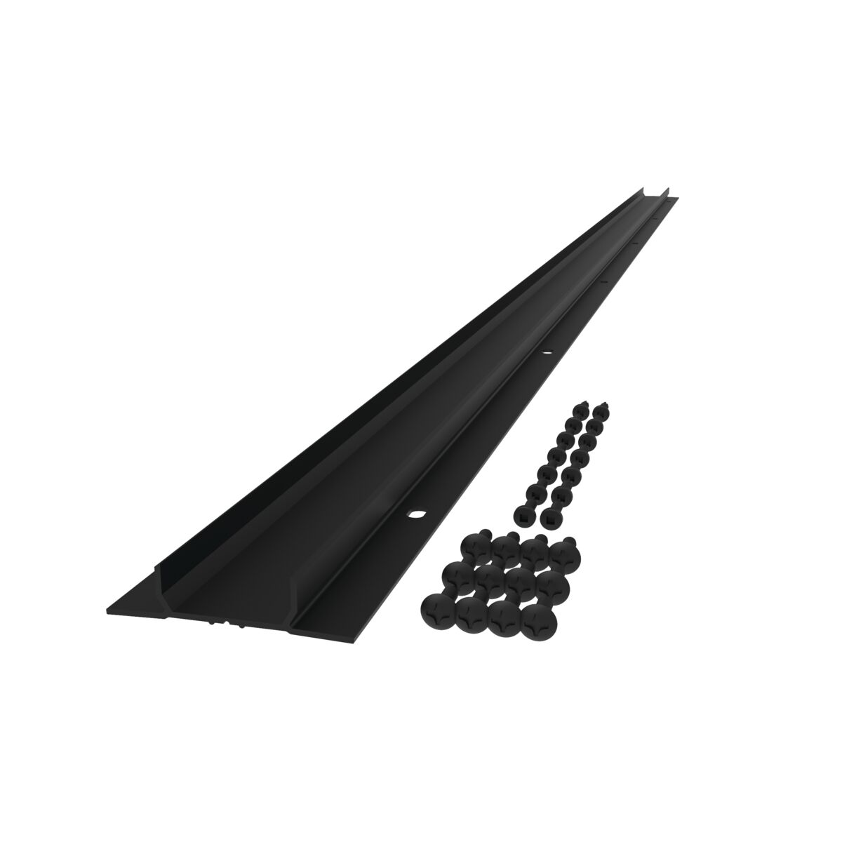 ALUMINUM RAILING DECK BOARD ADAPTER 6' MATTE BLACK - A.W. Graham Lumber LLC