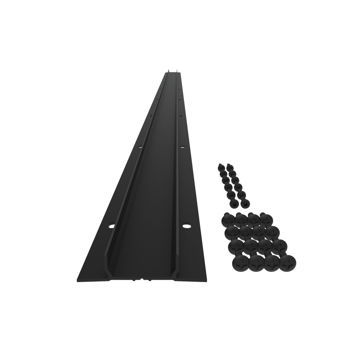 ALUMINUM RAILING DECK BOARD ADAPTER 8' MATTE BLACK - A.W. Graham Lumber LLC