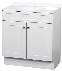 ZENNA HOME 30" VANITY COMBO SHAKER WHITE - A.W. Graham Lumber LLC