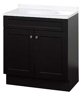 ZENNA HOME 30" VANITY COMBO SHAKER ESPRESSO - A.W. Graham Lumber LLC