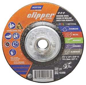 NORTON 09143 CLIPPER GRINDING
WHEEL 4-1/2" VENDOR: NORTON
CLIPPER MODEL#: 09143 UPC: 
701846091435 - A.W. Graham Lumber LLC