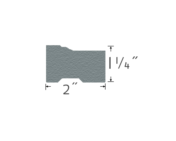 Main 4 - BRICK MOULD 1-1/4" x 2" x 08' WHITE PVC -