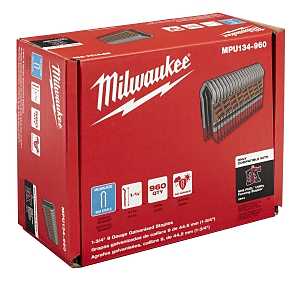 Main 2 - MILWAUKEE MPU134-960 1-3/4" GALV FENCE STAPLES 9GA BX/960 -