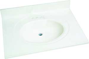 FOREMOST 31 X 22 VANITY TOP WHITE MARBLE  - A.W. Graham Lumber LLC