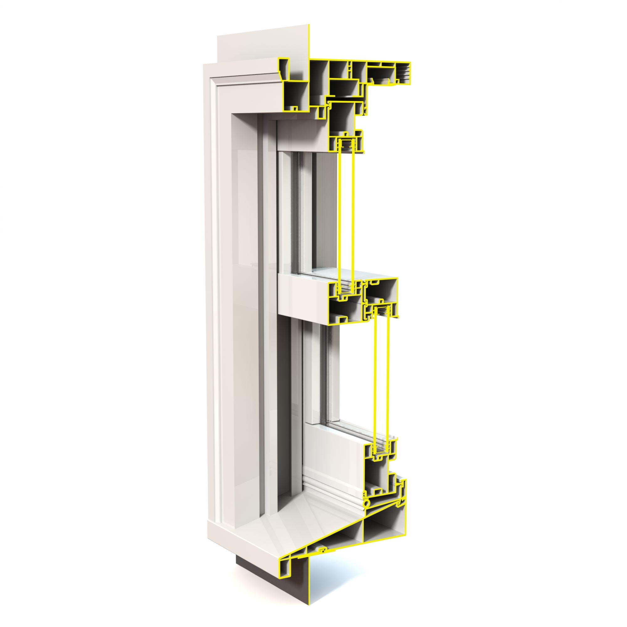Main 2 - #8010 2/8 x 3/0 DOUBLE HUNG WINDOW COLONIAL LITE WHITE -