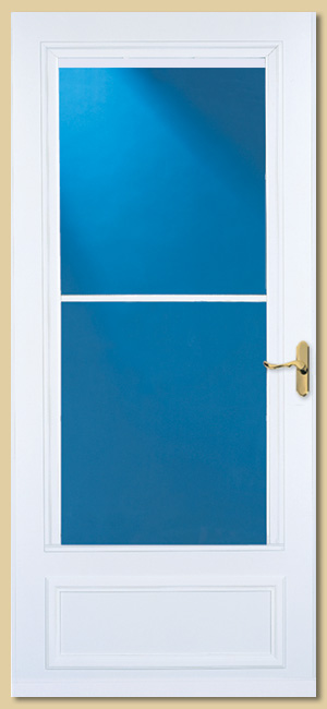 LARSON #830-80 32x81 WHITE MID-VIEW SCREEN AWAY STORM DOOR - A.W. Graham Lumber LLC