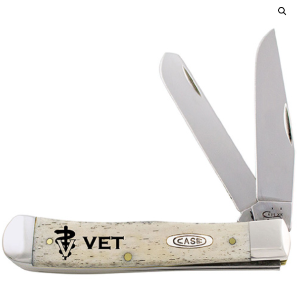 CASE TRAPPER SMOOTH NATURAL BONE "VET" 2-BLADE - A.W. Graham Lumber LLC