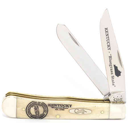 CASE TRAPPER NATURAL BONE KENTUCKY STATE SEAL 2-BLADE - A.W. Graham Lumber LLC