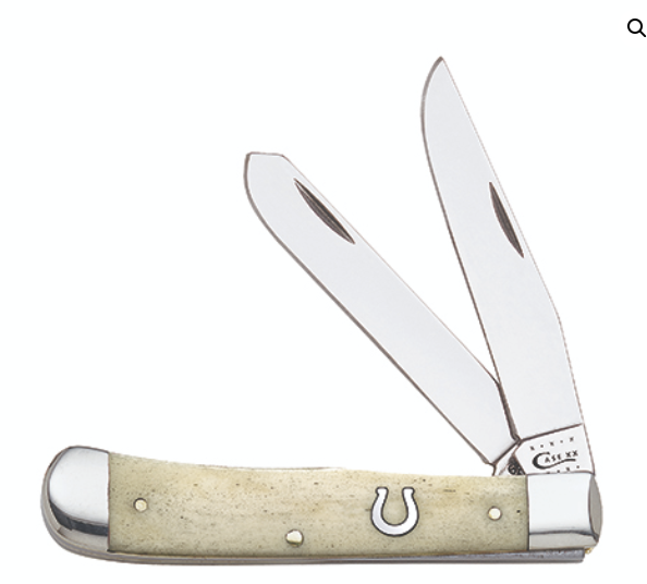 CASE TRAPPER SMOOTH NATURAL BONE HORSESHOE 2-BLADE - A.W. Graham Lumber LLC