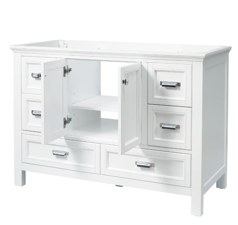 Main 2 - CRAFT & MAIN 48" VANITY CABINET WHITE -