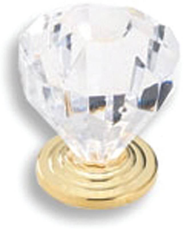 AMEROCK 14303CB CRYSTAL/BRASS
ACRYLICCRYSTAL CABINET KNOB - A.W. Graham Lumber LLC