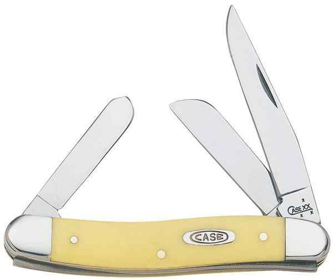 CASE 00035 3-BLADE MEDIUM STOCKMAN YELLOW SYNTHETIC  - A.W. Graham Lumber LLC