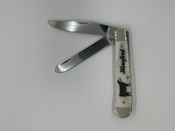 Main 2 - CASE 2-BLADE TRAPPER SM NAT BONE "HEREFORD"  -
