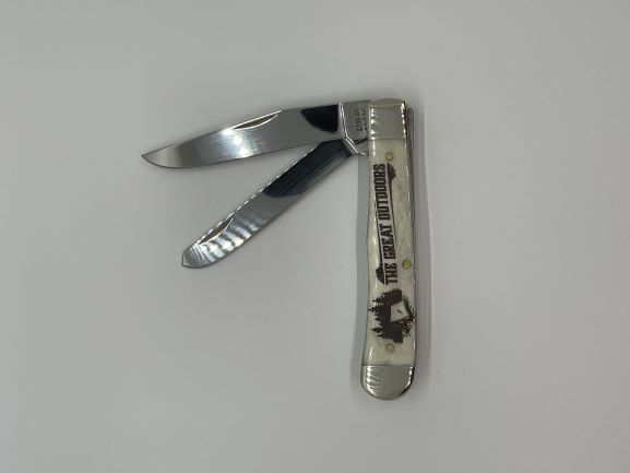 CASE WTC54GO 2-BLADE TRAPPER "THE GREAT OUTDOORS" SMOOTH NATURAL BONE - A.W. Graham Lumber LLC