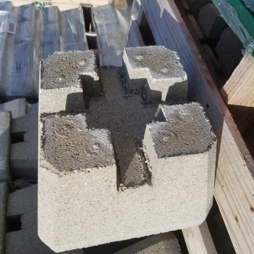 CONCRETE DECK BLOCK 12" x 8" x 8" Will work with 4x4 or 2x Joist Concrete Deck Block - A.W. Graham Lumber LLC