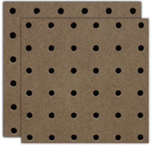 Main 1 - 1/4-in 4x8 Brown Peg Board -