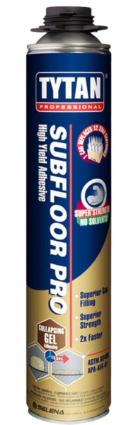 TYTAN SUBFLOOR PRO GEL ADHESIVE
29OZ UPC:820435001447 - A.W. Graham Lumber LLC