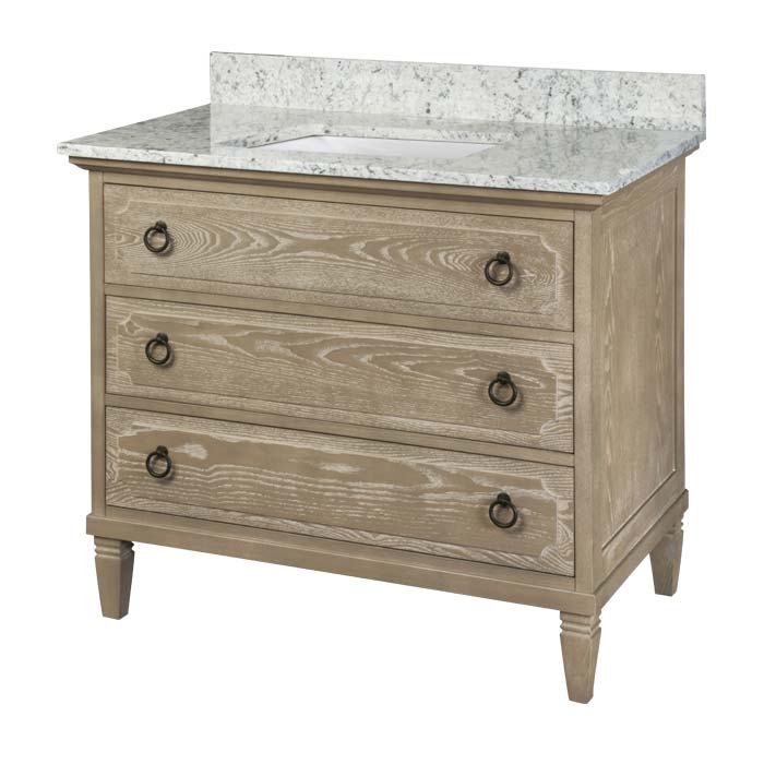WALNUT RIDGE 36" FURNITURE VANITY WEATHERED GRAY - A.W. Graham Lumber LLC