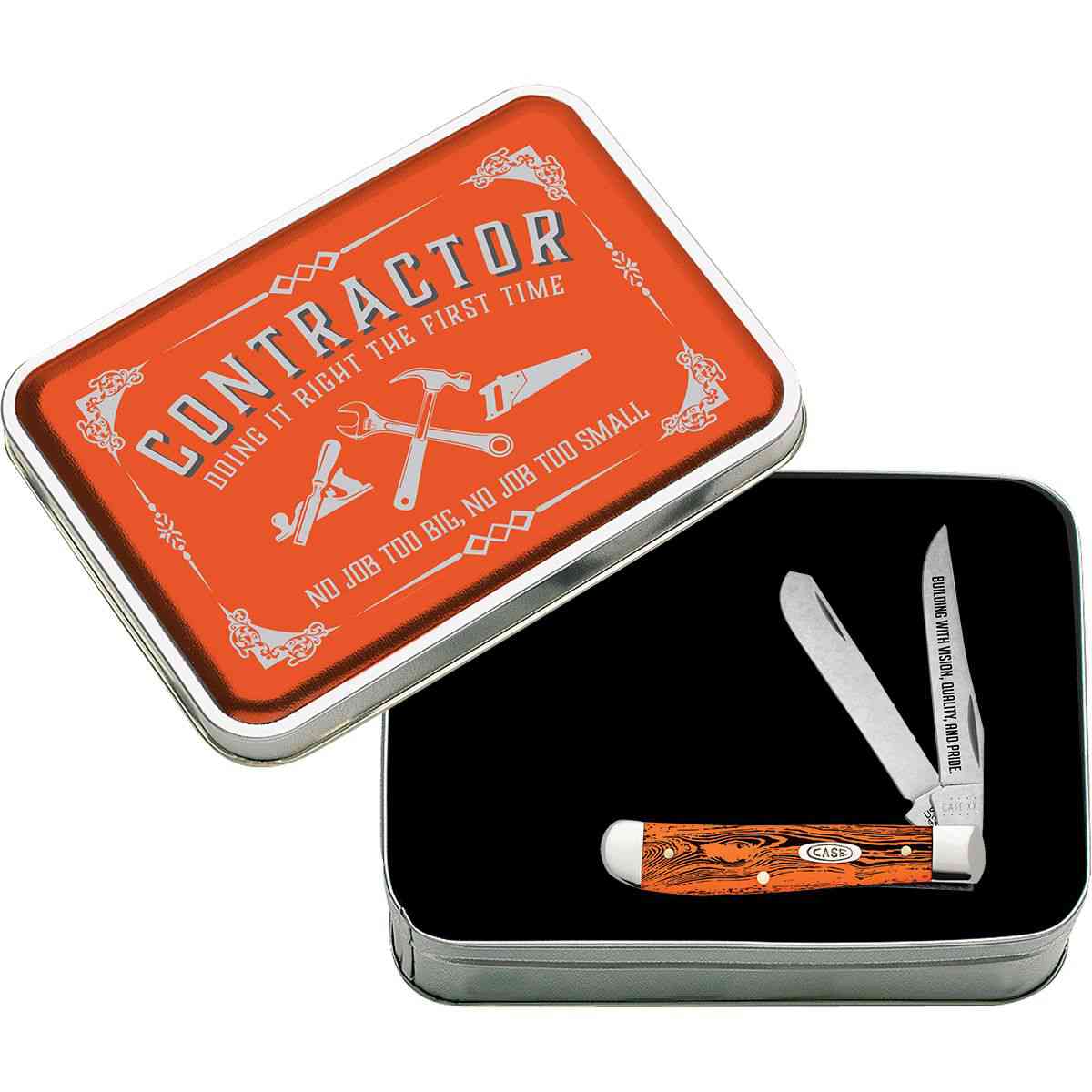 CASE MINI TRAPPER ORANGE SYNTHETIC "CONTRACTOR" GIFT SET - A.W. Graham Lumber LLC