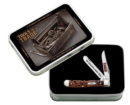 CASE AWTC07TT 2-BLADE MINI TRAPPER "TOOLS OF THE TRADE" SMOOTH CHESTNUT BONE - A.W. Graham Lumber LLC