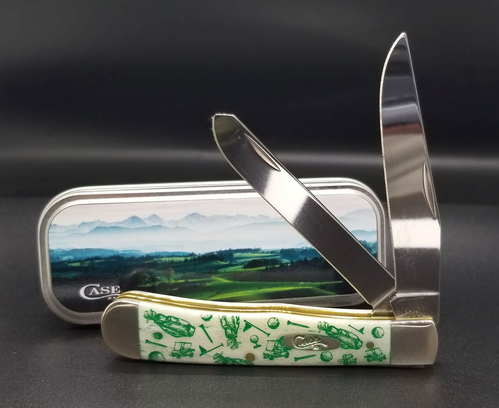 CASE AWTC54GN 2-BLADE TRAPPER SM NAT BONE "GOLF" - A.W. Graham Lumber LLC