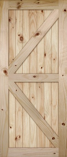 INTERIOR BARN DOOR 3/0 KNOTTY PINE K-BAR - A.W. Graham Lumber LLC