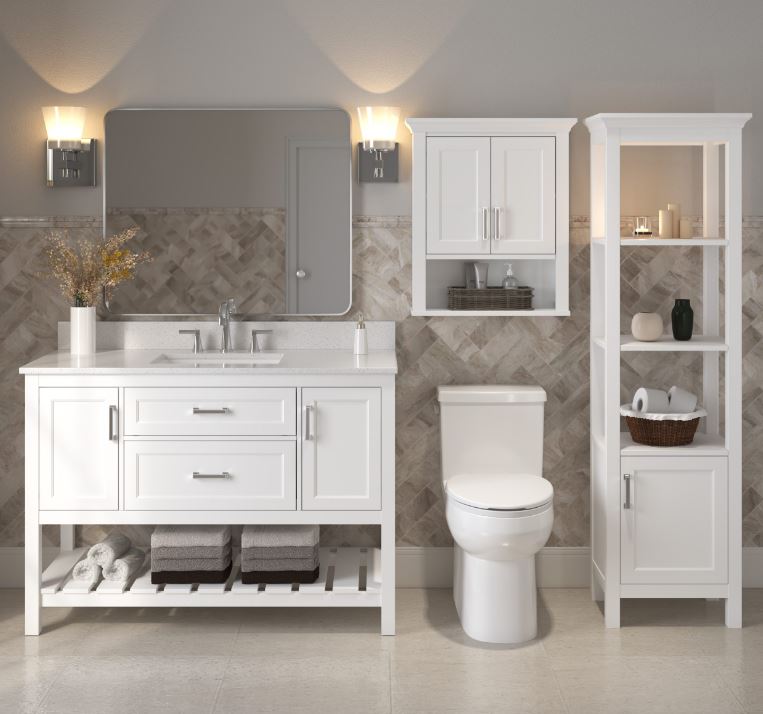 Main 4 - CRAFT & MAIN 48" VANITY CABINET WHITE -