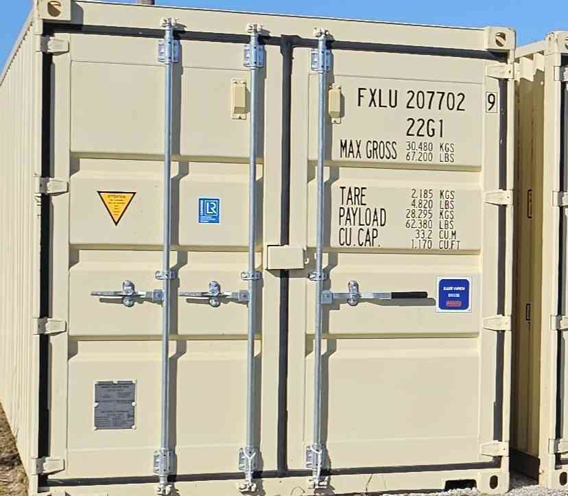 20' NEW 1-TRIP *PREMIUM* CONTAINER LIGHT BEIGE - A.W. Graham Lumber LLC