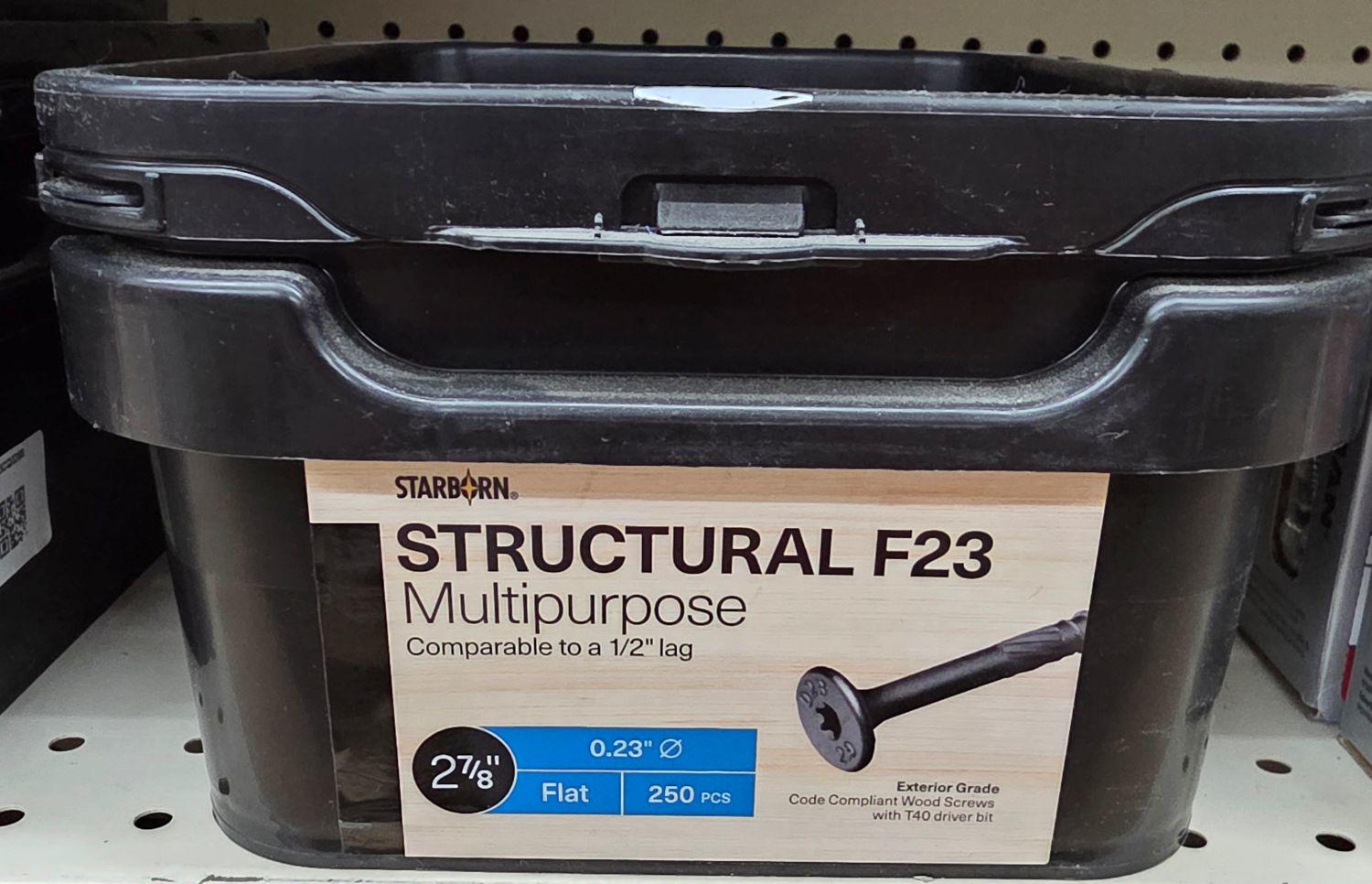 STARBORN F23 OUTDOOR WOOD SCREW 2-7/8" BUCKET/250 - A.W. Graham Lumber LLC
