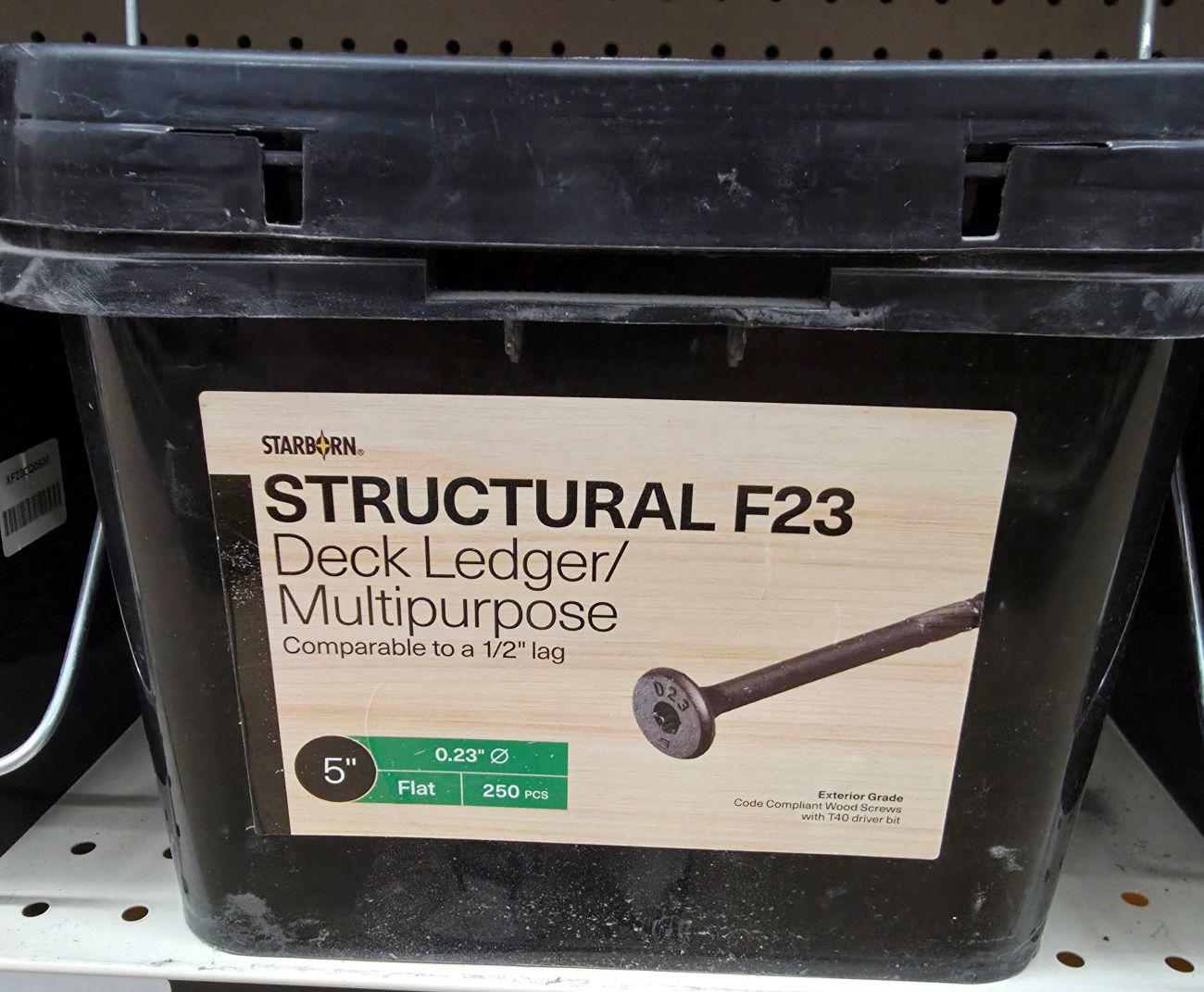 STARBORN F23 OUTDOOR WOOD SCREW 5" BUCKET/250 - A.W. Graham Lumber LLC