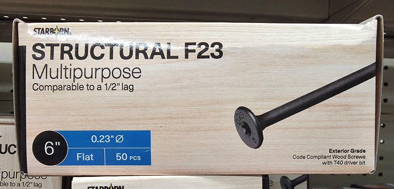 STARBORN F23 OUTDOOR WOOD SCREW 6" BOX/50 - A.W. Graham Lumber LLC
