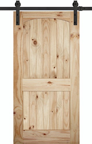 INTERIOR BARN DOOR 3/6 KNOTTY
PINE 2-PANEL ARCH TOP V-GRVD
DOOR SLAB ONLY 42" - A.W. Graham Lumber LLC