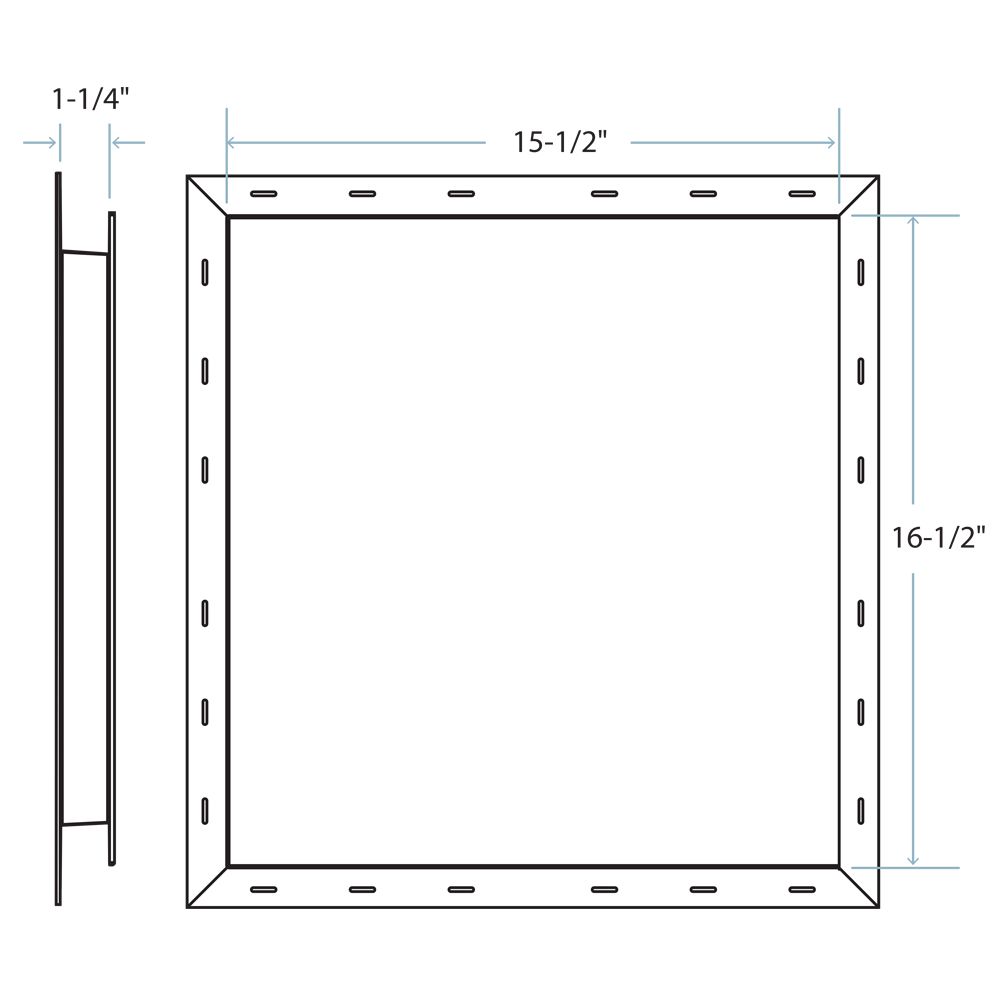 Main 3 - *MA METER BLOCK WHITE
(001) 15-1/2" x 16-1/2" x 1-1/4" -