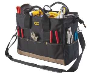 CLC 1165 22-PKT TOTE BAG
BLK/KHAKI UPC: 084298011658 - A.W. Graham Lumber LLC